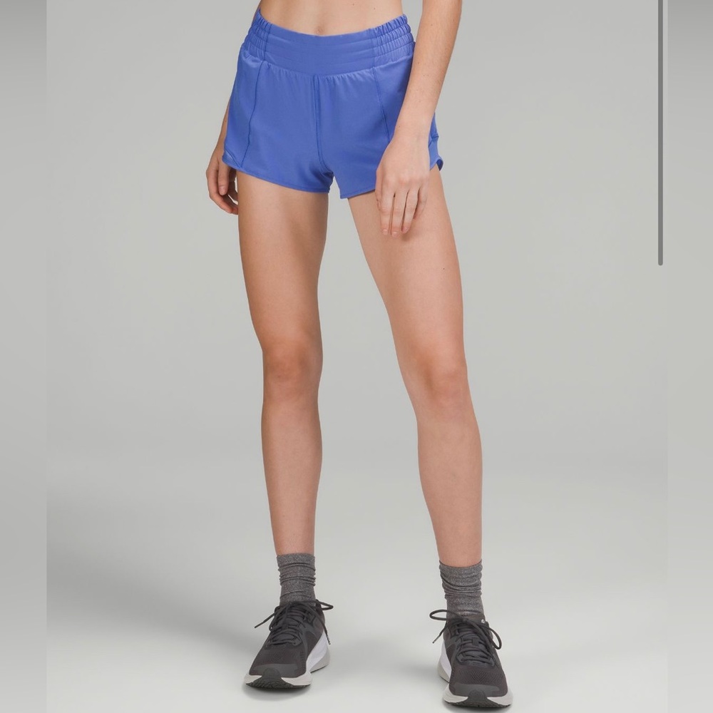 Lululemon NWT Hotty Hot HR SHORT 4in Size 12 Wild Indigo